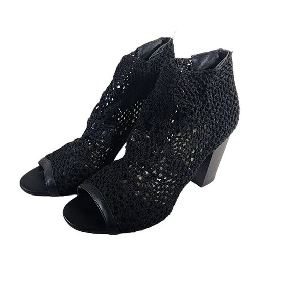 Jessica Simpson Black Rellia Crochet Bootie - Picture 7 of 10